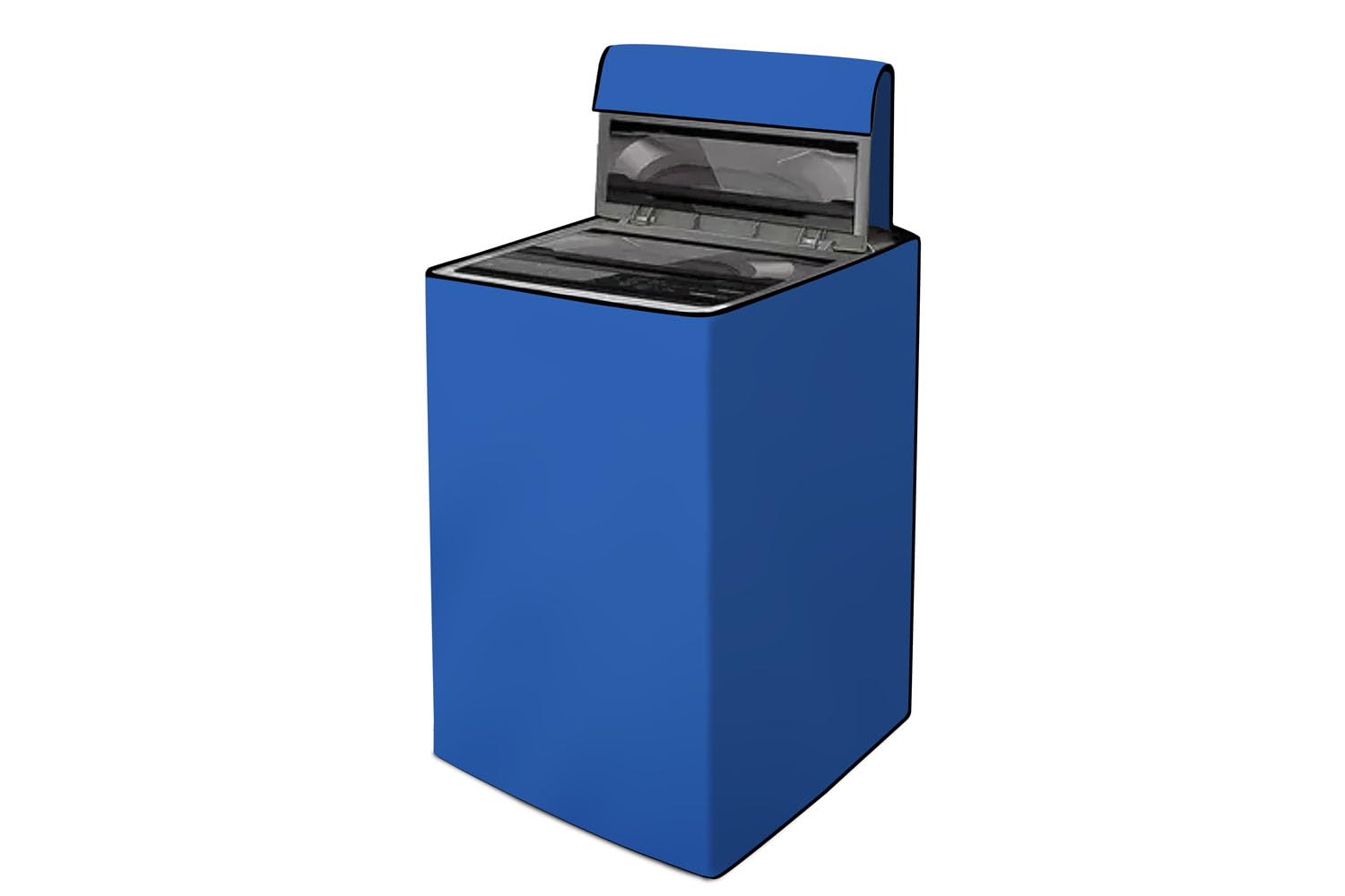 The Furnishing Tree Fully Automatic Top Load Washing Machine Cover | Waterproof & Dustproof | Easy to Clean | Inlet & Outlet Pipe Provision | Durable & Washable, Royal Blue, Polyester, (63x63x92 CM)