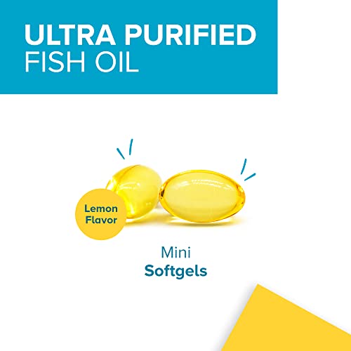 image for Qunol Fish Oil Omega 3 Mini Softgels, 1000mg Omega 3 EPA + DHA, Ultra 