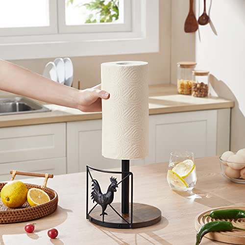 Join Iron Rooster Desktop Tissue Holder For Kitchen Roll Organize,Paper Towel Holder Black Kitchen Roll Holder, One-Handed Operation Countertop Roll Dispenser With Weighted Base, #TOP2