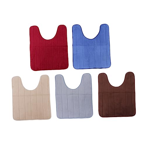 HOLIDYOYO Toilet Seat Warmer Pads Memory Foam Mat Thick Comfortable Round Seat Fit Washable Stretchable Cotton Cover 50x60 Inches Universal