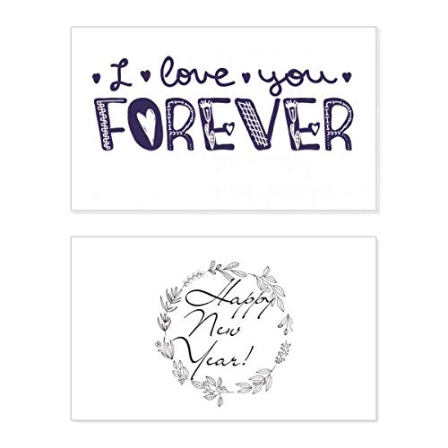 Tarjeta de Año Nuevo Romántica 'Love You Forever' y Felicitaciones de Amor