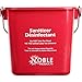 Noble Products KP97RDNBL/KP97GNNBL Square Pail for Cleaning, Detergent and Sanitizing, 3quart, Small, Red and Green, Set of 2