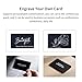 Imdinnogo 3D Printer Accessories BambuoLab 86×54mm Black Aluminium Card(10Pcs): DIY Making Business-Card Custom Text Pattern for H2D Printing Laserr Engraving Project