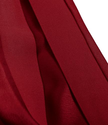 Image of Amy Babe Womens Satin Silk High Waist Slit Midi Skirt Long Skirts for Women | Elastic Waistband, Side Split, Midi Length, Below the Knee, Silky Fabric, Elegant, Fall Winter Outfits