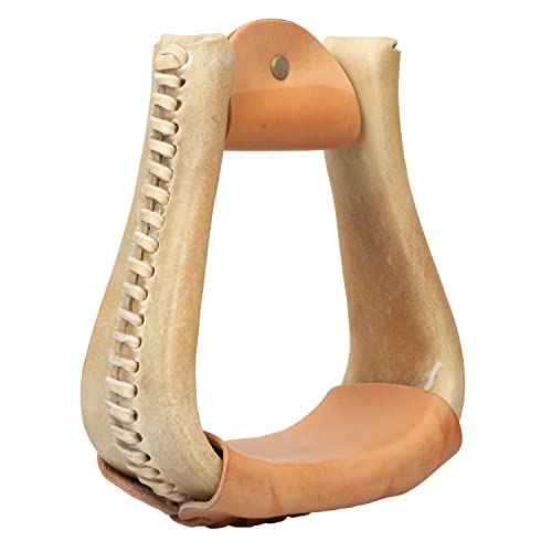 Étriers à cloche Weaver 8,9 cm en cuir brut avec finitions artisanales