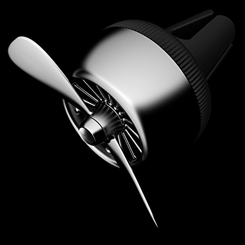 Inebiz Creative Air Force Ii Car Air Freshener Aromatherapy Essential Oil Diffuser Locket Clip With 5 Refill Pieces (Silver) #TOP2