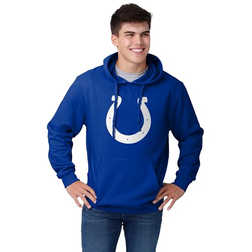 FOCO Men's Standard NFL Logo Solid Hoodie, Team Color