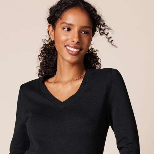 Amazon Essentials Women's Lightweight Long-Sleeve V-Neck Sweater, 100% Cotton4
