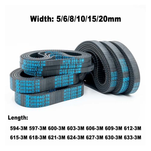 Courroie de synchronisation HTD 3M 624mm pour imprimante 3D et CNC