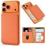 Ya en manzanajugosa.com: TUCCH Cartera Magnética para iPhone con 6 Ranuras Tarjetas, Bloqueo RFID [Ventana ID Transparente], Piel Sintética, para Serie iPhone 17/16/15/14/13/12/Plus/Pro/Pro Max (Excepto Mini), Naranja Cósmico