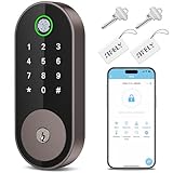 Fingerprint Smart Deadbolt with Keypad – Keyless Entry Lock for Home, Apartment, Office, Airbnb, Rental, Kids & Seniors, App & Code Access, Auto-Lock, Easy DIY Install, Compatible with Alexa & Google