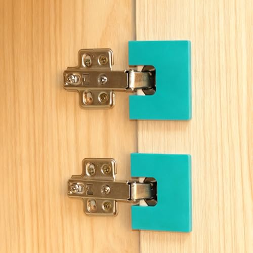 2 plantillas de bisagra de cocina, 6,6 x 5,5 x 2,5 cm, con posicionadores magnéticos de huecos de puertas, plantilla de bisagra para enrutador, instalación de pestillo de alta precisión, para armario