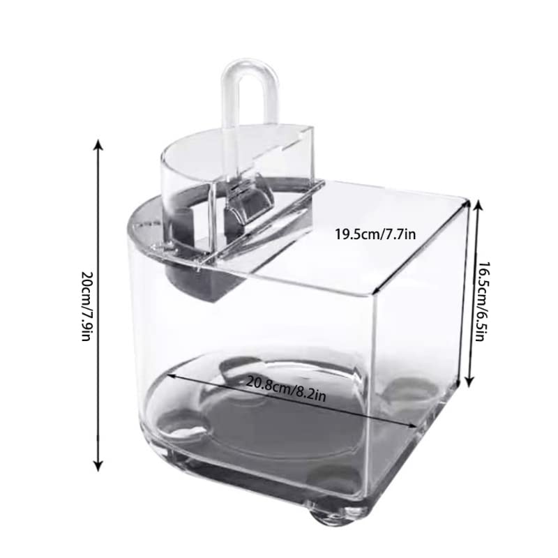 Acuario Mini Tablero de Escritorio de Tanques de Acuario for Peces pequeños Acuarios despejados Outlet de Cascada con Filtro de Bomba silencioso Algodón Pecera
