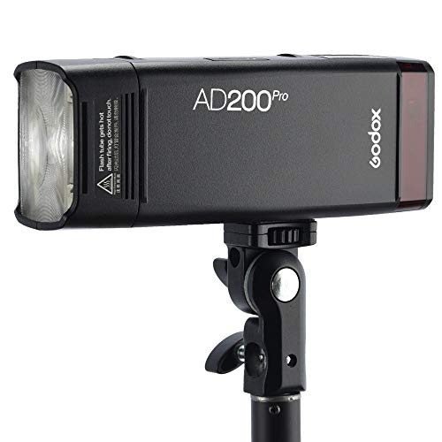 Godox AD200Pro AD200 Pro 2.4G TTL Bolsillo Flash 200W HSS 1/8000s con 14.4V/2900mAh Litio Batería para Nikon Sony Fujifilm Olympus Panasonic Pentax Canon EOS Cámaras (AD200Pro)