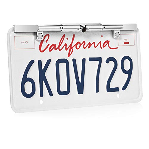 Best Cyber Monday 🔥 BOYO VTL405TJ - Ultra Slim Bar-Type License Plate Backup Camera with Active Parking Lines (Chrome)