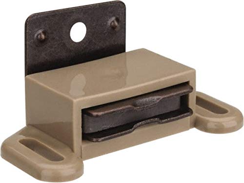 1-7/8" Long x 1" Wide Plastic Cased Magnet Catch - Tan Coated, 2 Piece Set (80 Sets)