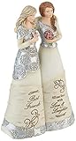 Pavilion Gift Company 6 Inch Collectible Elements Double Angel Figurine Best Friends Fill Our Lives with Love & Laughter, Beige
