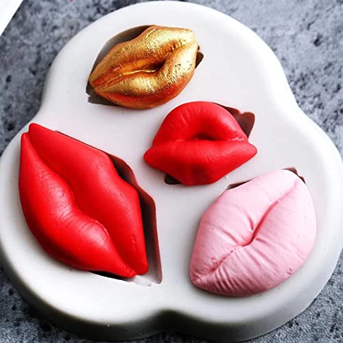 Molde para hornear en forma de labios de silicona miniatura 4