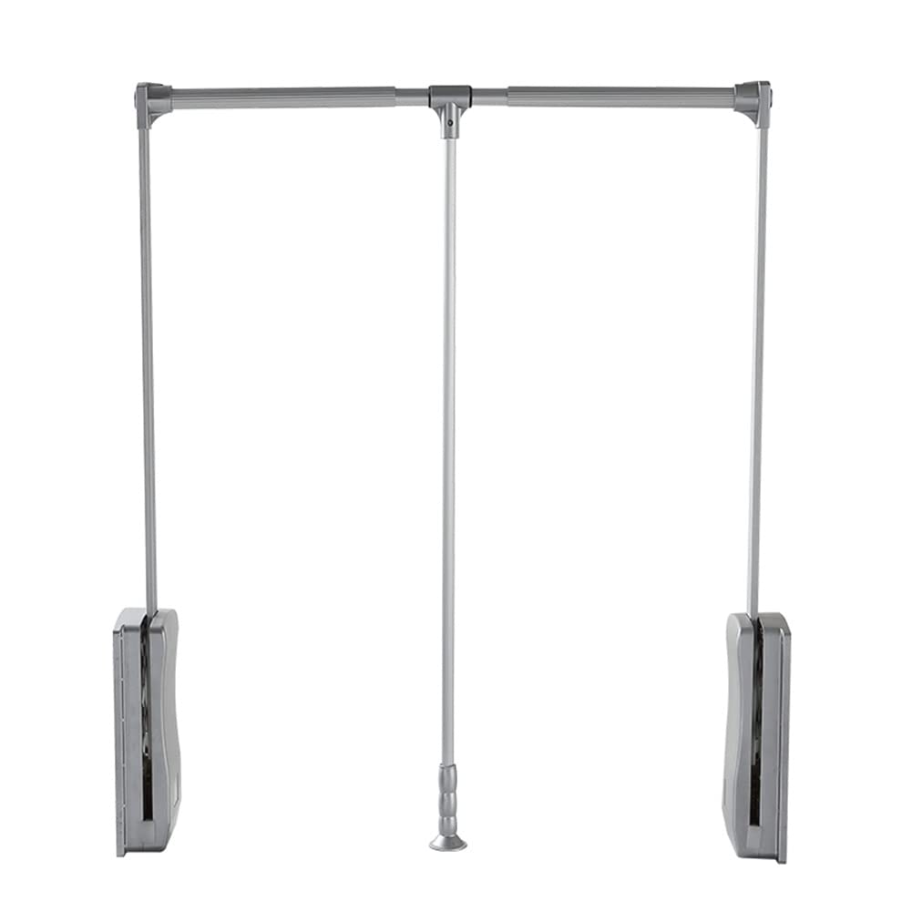 HTTGDGDH Pull Down Closet Rod Guide - Space-Saving Hanger Organizer With Soft Return, Telescopic Handle & Mounting Hardware, Supports 20Kg, Adjustable Length 830-1150Mm,600-830mm