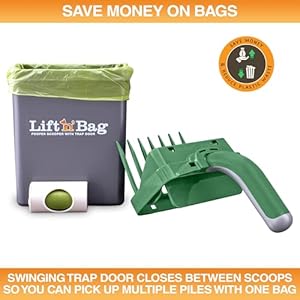 Neater Pets Lift N’ Bag Trap Door Dog Pooper Scooper with Bag Attachment for Small to Large Breeds - 60 Refill Bags - Heavy Duty Dog Poop Scooper for Yard & Walks, One-Handed Operation, Direct to Bag Neater Pets Lift N Bag Trap Door Dog Pooper Scooper with Bag Attachment for Small to Large Breeds 60 Refill Bags Heavy Duty Dog Poop Scooper for Yard Walks One Handed Operation Direct to Bag