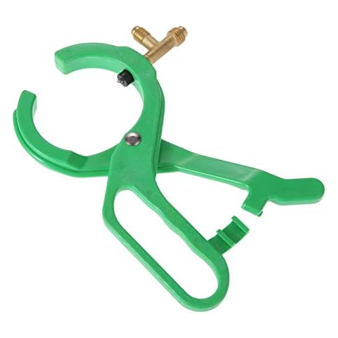 gohantee R134A Can Tap, 2-in-1 Side Punch AC Bottle Opener for R22 R12 Refrigerant Dispense Can Tap, 1/4 SAE & 1/2 Refrigerant Manifold System Tool kit Cover