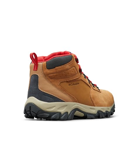Columbia Columbia Mens Newton Ridge Plus II Suede Waterproof, Elk/Mountain Red, 8.5