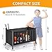 Morohope Ball Storage Bin Rolling Sports Ball Cart, Ball Storage Garage, Ball Basket Storage, Ball Cage for Garage or Gym, Indoor & Outdoor Sports Equipment Organizer 38''W x 23.5''H, Black
