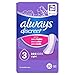 Always Discreet Adult Incontinence Pads for Women, Drier, 3 Drop Regular Length, Light Absorbency, Pads for Bladder Control Management, Bladder Leaks, & Postpartum Pads, 90ct