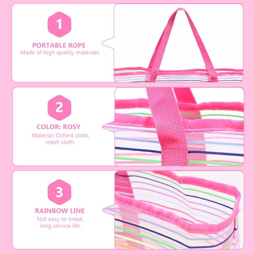 Bolsas de malla para juguetes de playa Housoutil ligeras y duraderas pack de 2 unidades 5
