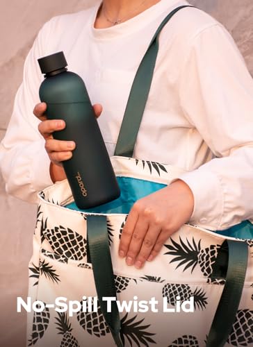 Image of Opard Slim Water Bottle 27oz, Dishwasher Safe Plastic Water Bottle BPA-Free, Leakproof Screw Top, Forest Green, Reusable for Travel School Sport Gym Hiking