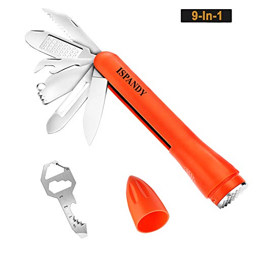 9 in 1 Camping Cooking Utensils Folding Knife Kitchen Multi Knife Camping Kitchen