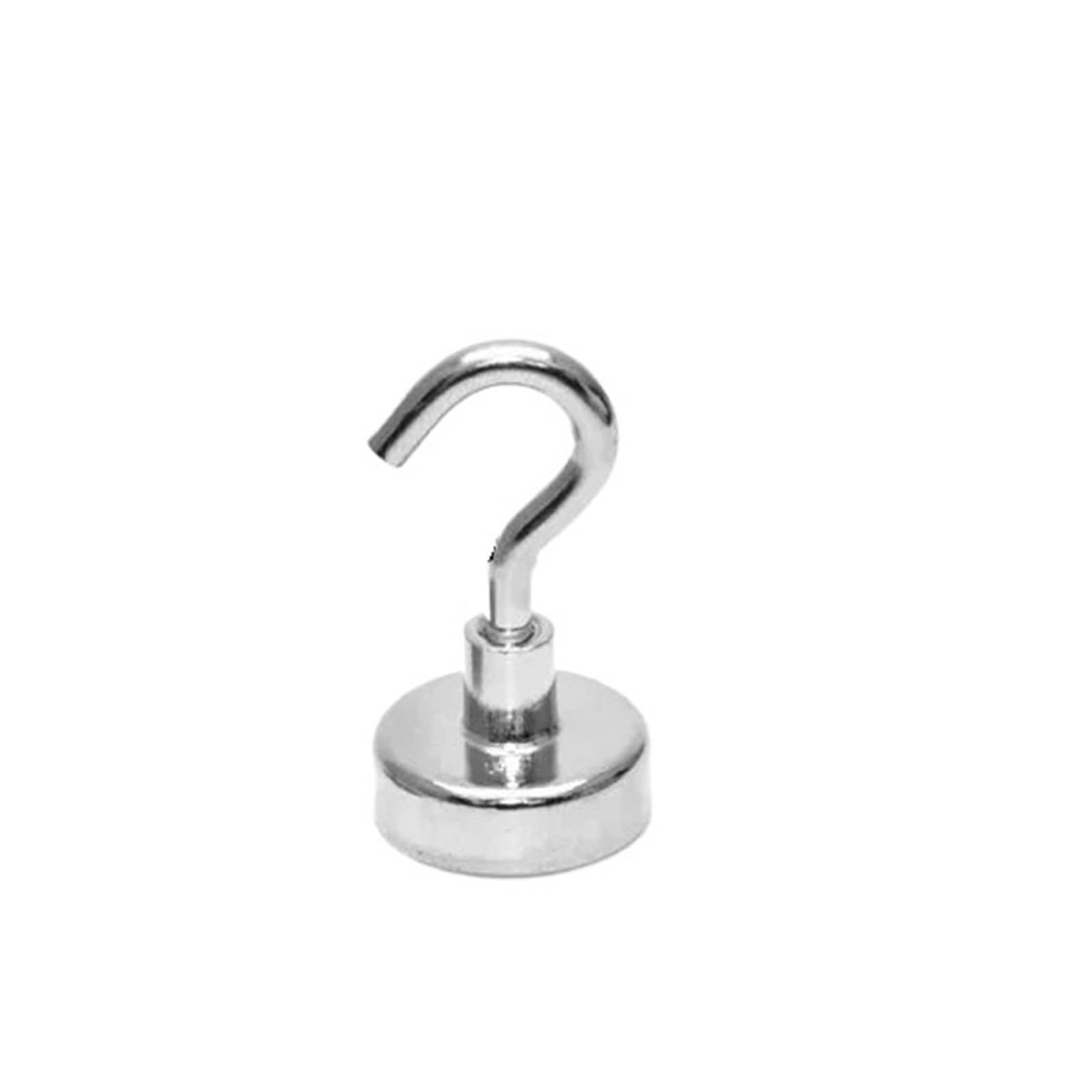 Genérico Gancho magnético resistente de neodimio 10/12/16/20 mm, con ganchos resistentes, apto for oficina, cocina y jardín(D20mm,10 PCS)
