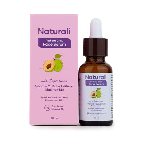 Image of Naturali Radiant Glow Face Serum With Kakadu Plum, Vitamin C & Niacinamide | Illuminates Skin | Offers Youthful Glow | Paraben & Mineral Oil Free | 30ml