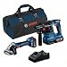 Produktbild Bosch Professional 18V System Combo Kit: Winkelschleifer GWS 18V-7 + GBH 18V-22 (inkl. 2x 4.0Ah Akku, Schnellladegerät GAL 18V-40, Werkzeugtasche)