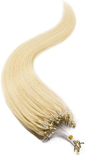 S-noilite Micro Loop Hair Extensions 1g Real Human Hair 50 Strands Remy Hair Extension Micro Ring Beads Links Straight Natural Long Invisible 16inch 50g #4 Medium Brown