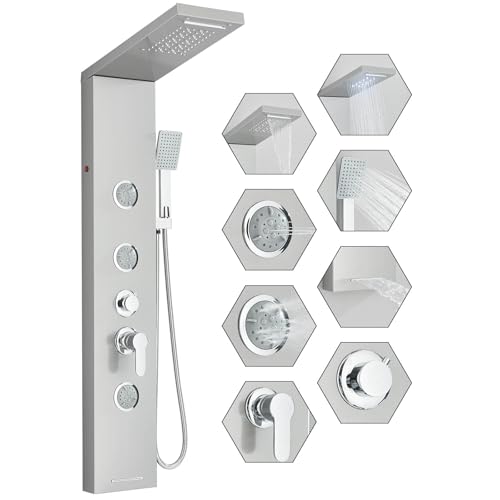 Fuz 5-in-1 LED Shower Panel Tower System