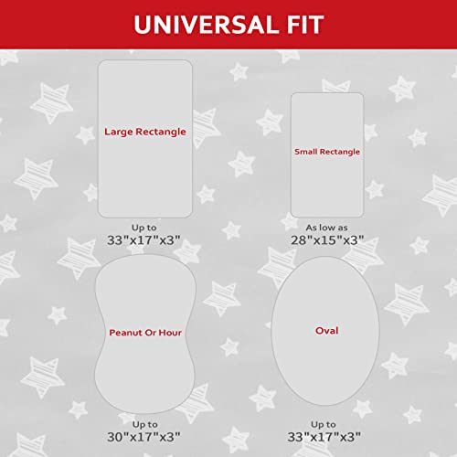 Bassinet Sheet 2 Pack, 33" X 17" Flexible For Different Cradle And Bassinet Mattress, Soft Breathable Universal Sheet For Rectangle, Oval, Hourglass Bassinet Mattress, White&Pink #TOP3