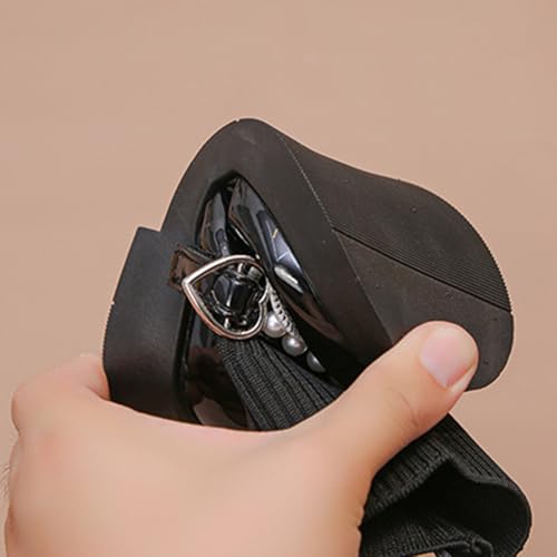 Girls Pearl Bowknot Elastic Ankle Boots Non-Slip Chunky Heel Winter Dress Shoes Fashion Leather 1 Yr Old Girl Shoes4