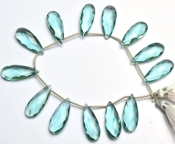 Perles briolettes quartz aigue-marine pour sublimer vos bijoux ternes
