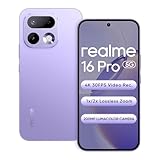 realme 16 Pro 5G Smartphone 8+256GB Orchid Purple, 144Hz AMOLED Display, 7000mAh Battery, 80W SuperVOOC, 200MP Primary Camera 50MP Front Camera, MediaTek 7300-Max Processor, IP69