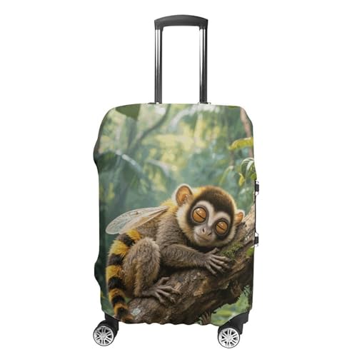 Slow Loris Elastic Luggage Cover Suitcase Protector for 19-32 Inch Suitcases | Universal Stretchable Travel Bag Cover | Anti-Scratch, Washable with Zipper Closure M