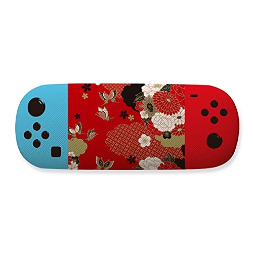 Étui à lunettes papillon rouge et fleurs pour protection quotidienne