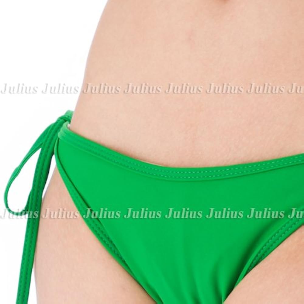 Amazon.co.jp: ビビット グリーンカラー 三角ビーチビキニ 胸パット入