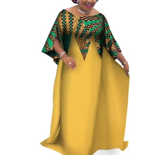 Amazon.com: XIAOHUAGUA African Dresses for Women 2025 Long Dress with Big  Wings Women African Print Cotton Evening Dress : Clothing, Shoes & Jewelry
