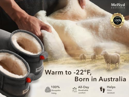 Image of 100% Sheepskin Mini Boots with Arch Support Options: Warm to -22F
