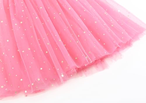 Image of GSVIBK Baby Girls Tutu Dress Sleeveless Toddler Cotton Tulle Skirt Princess Party Prom Dresses