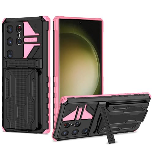 Coque Samsung Galaxy S24 Plus noire silicone rigide avec porte-cartes et support