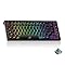 Akko Clavier Gaming Filaire à déclenchement Rapide TAC75, commutateur magnétique à Effet Hall, Disposition américaine 75%, fréquence de sondage de 8 kHz,PBT (Noir Transparent, commutateur AstroAim)