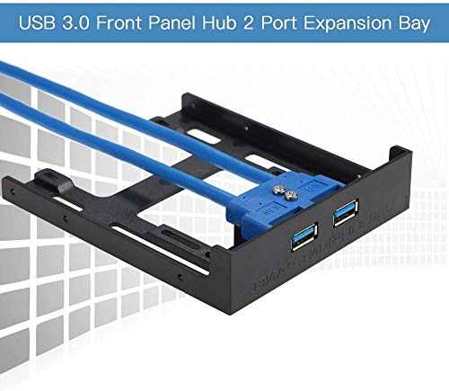 Image of USB 3.0 Front Panel Hub 2 Port Expansion Bay 20 Pin to USB3.0 60cm Bracket Adapter Cable for PC Desktop 2.5 inch Floppy Bay