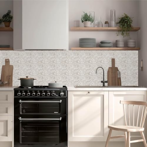 Image of Moroccan Tile Stickers | Waterproof Self Adhesive Peel & Stick Tile Decals for Kitchen Backsplash, Bathroom Wall, Floor, Furniture & Glass (6x6 Inch, Design 43)
